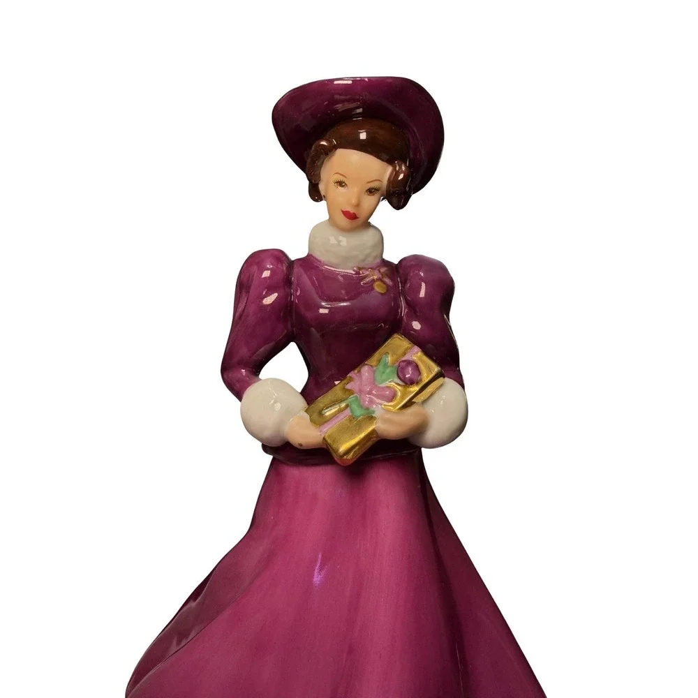 Hallmark Barbie Collectible Porcelain 1998Limited Edition Vintage Barbie Magenta